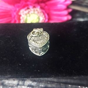 Silver Wish box-3D opens. Ring to add to bracelet or necklace.